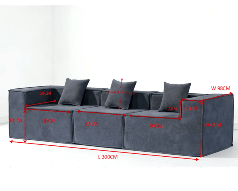 Modern 3 Seater Modular Sofa Set by The Shopsite