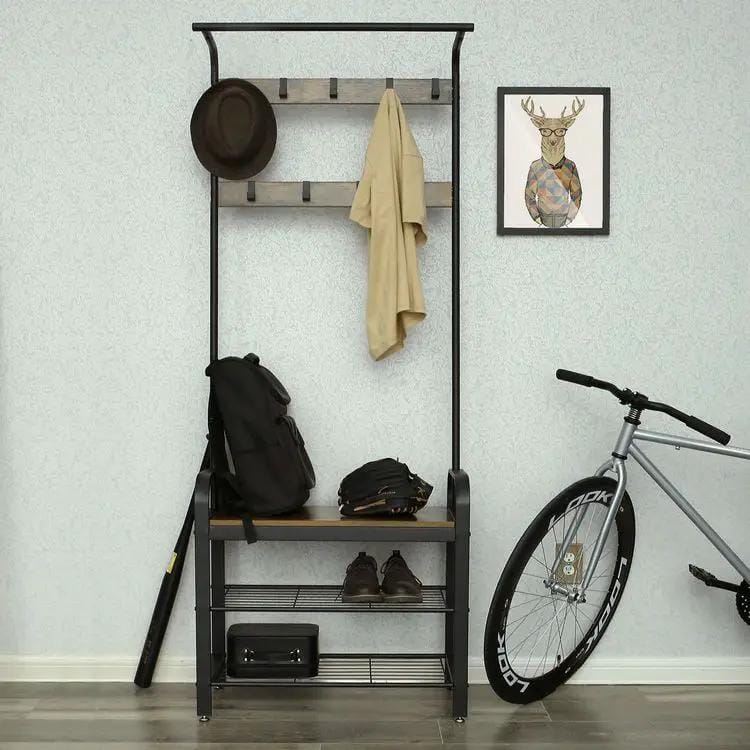 The Shopsite Home-living Vasagle Coat Rack Stand with Shoe Storage Bench Vasagle Coat Rack Stand with Shoe Storage Bench