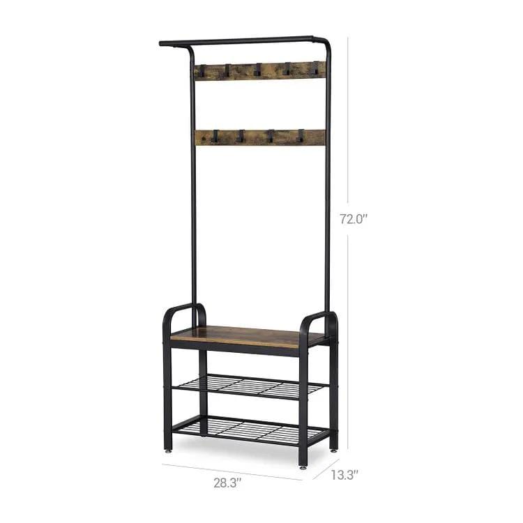 The Shopsite Home-living Vasagle Coat Rack Stand with Shoe Storage Bench Vasagle Coat Rack Stand with Shoe Storage Bench