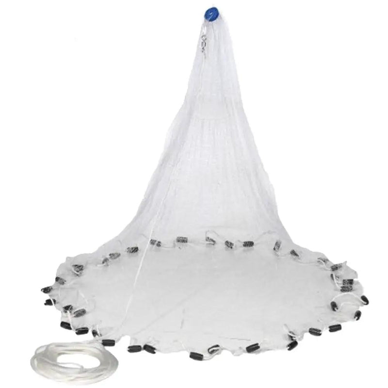 Action Fishing Nets American Cast Nets 9 FT Cast Net 1/2 inch White American Cast Nets 9FT Cast Net American Style White — Half Inch Mesh NZ