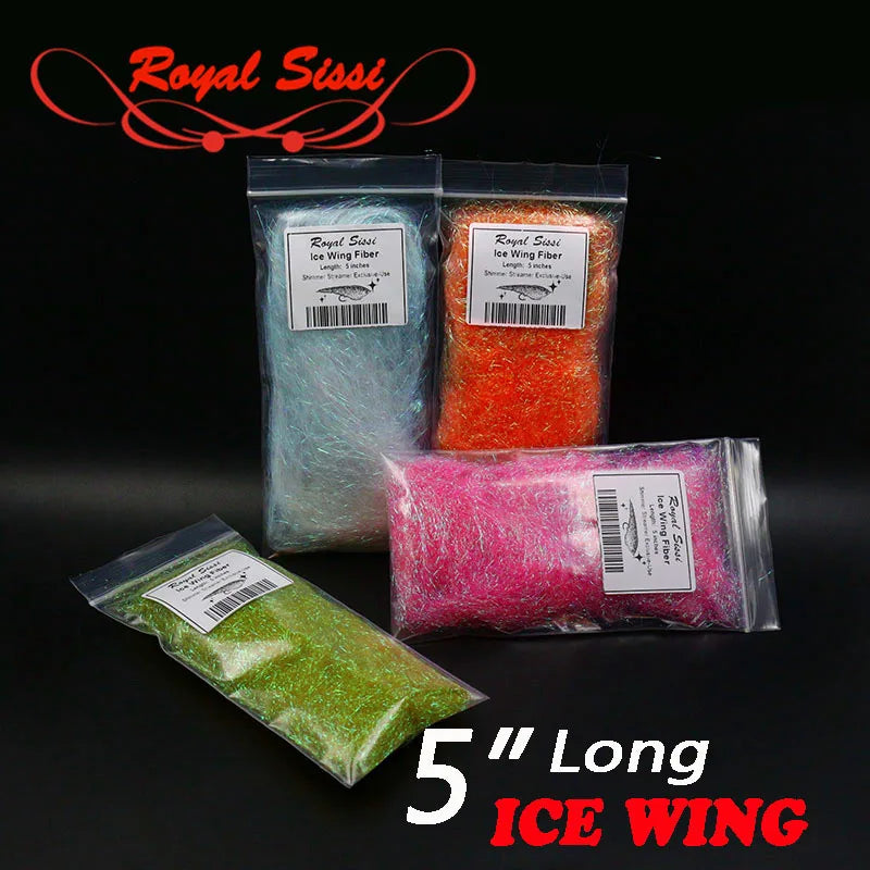 7optional colors fly tying ice wing 12cm(5inches) long ice wing fiber synthetic wings tying material sparkle body Living Fibers - Action Outdoors Kiwi