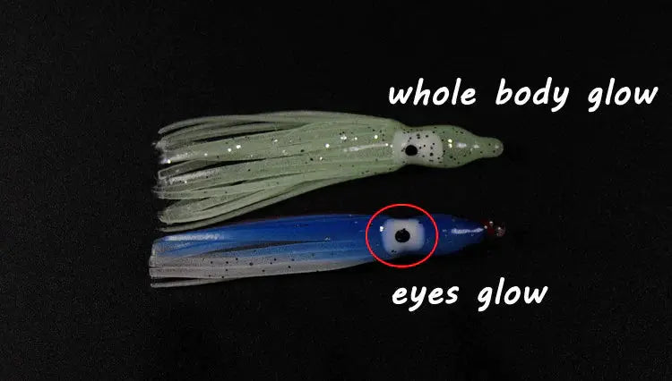 Green Lumo 5cm Octopus Luminous Skirts ( Pack of 8) by NZ Diver