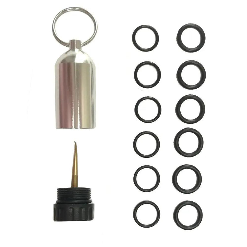 Spare O-Rings and Brass Pick Key Ring by NZ Diver