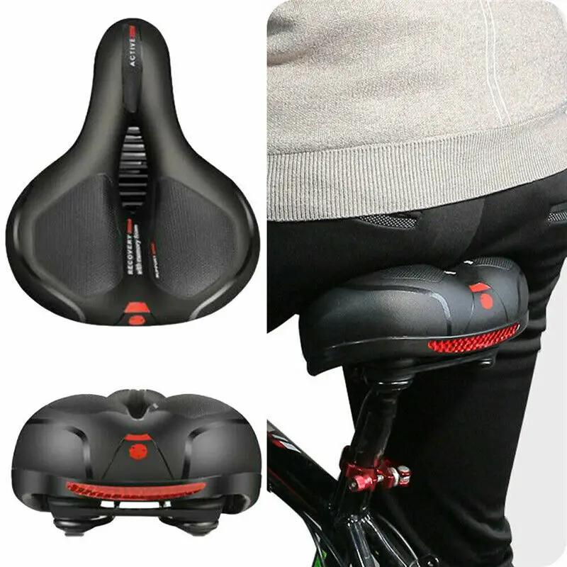 Big Wide Bum Bike Seat Bicycle Saddle Sporty Gel Cruiser Extra Comfort Soft Pad by salelink.co.nz
