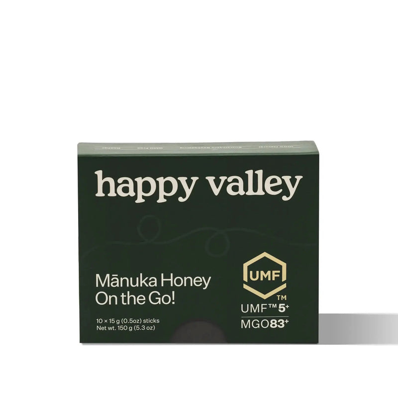Honey Packets - On the Go UMF 5+ Manuka Honey Sticks by Happy Valley Honey