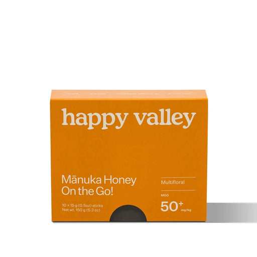 Honey Packets - On the Go Multifloral Manuka MGO 50+ Manuka Honey Sticks by Happy Valley Honey