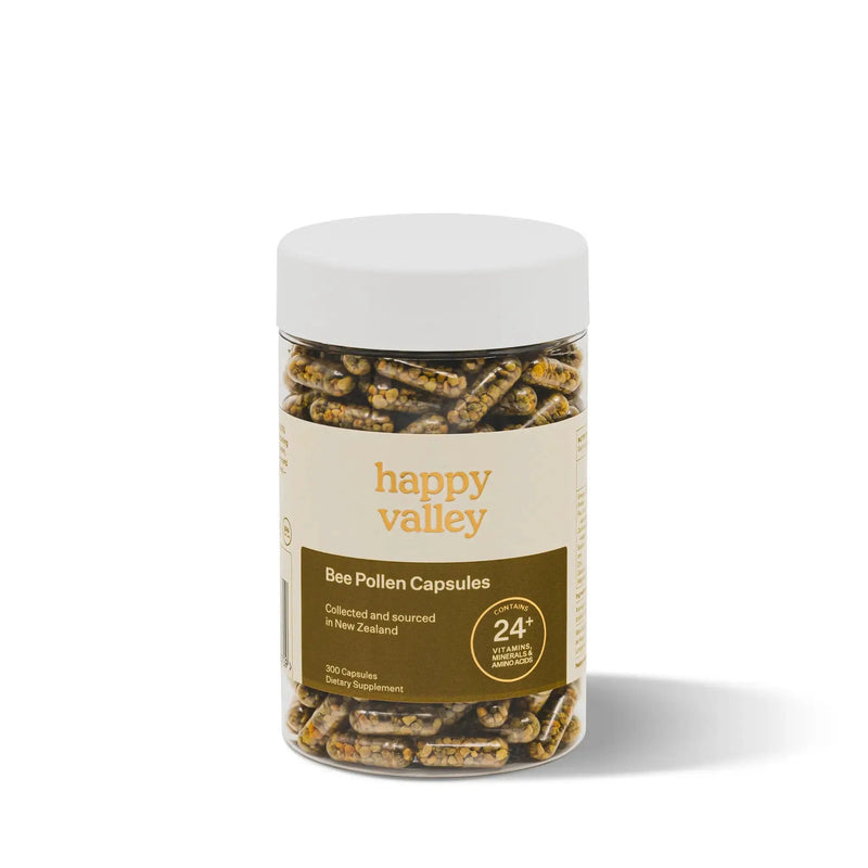 Bee Pollen Capsules 300 by Happy Valley Honey