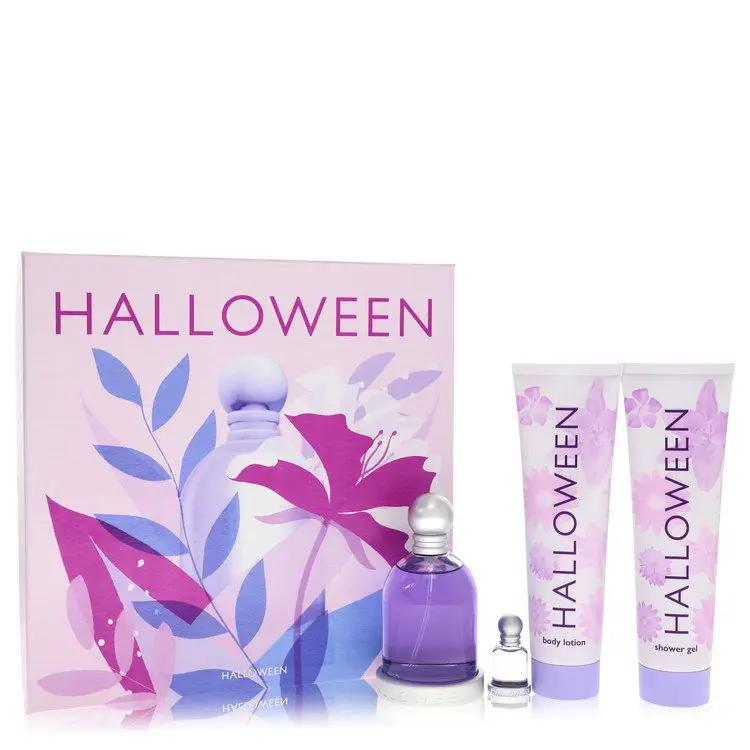Halloween Gift Set - 3.4 oz Eau De Toilette Spray + 5 oz Body Lotion + 5 oz Shower Gel + .15 oz Mini EDT by Jesus Del Pozo -- by Brands HD