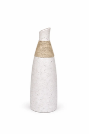 Frankly Cotton Speckled Ceramic Rope Vase by Nest & Stem Homewares