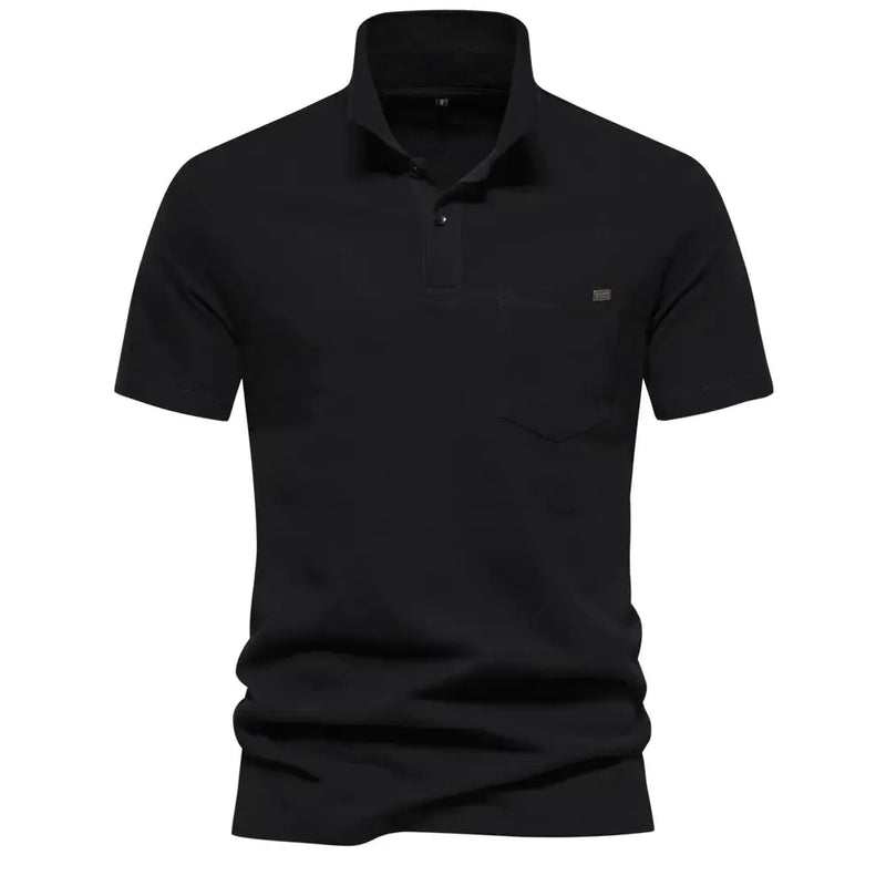 Men's 100% Cotton Polo Shirt - Classic Short Sleeve Polo with Pocket | Casual Summer Wear by Mead's Supply & Equipment Outfitters limited