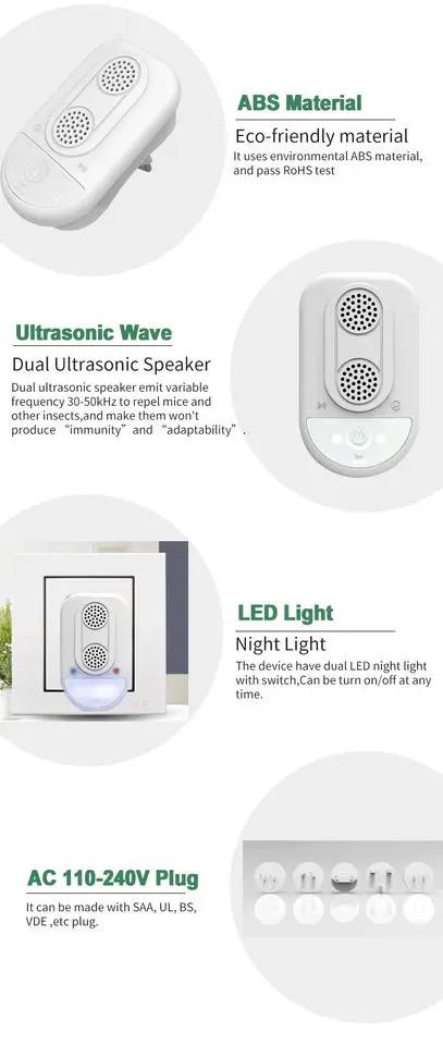 Twin Speaker Ultrasonic Pest Control – Safe, Chemical-Free Repeller for Rats & More by NZ Diver