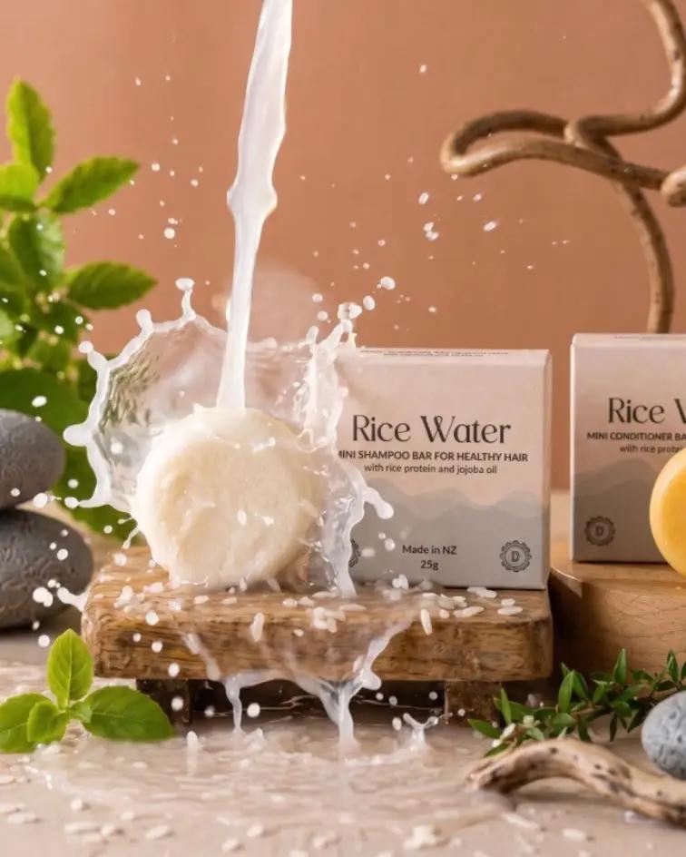 NaturalCare Rice Water Hair Shampoo & Conditioner Combo - Mini Rice Water Mini Shampoo And Conditioner Set NaturalCare