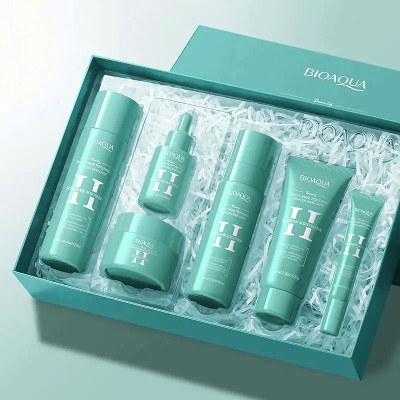 BIOAQUA Hyaluronic Acid Moisturizing Repair Facial Skin Care 6-piece Set by Poppy Gifts