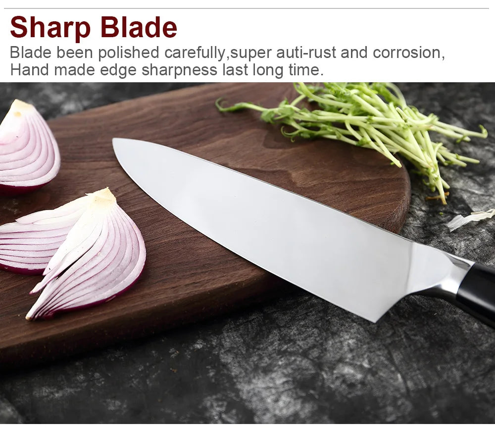 XITUO German Stainless Steel Kitchen Knife 1-7PCS Chef Knife Sharp Santoku Knife Cleaver Paring Knives Boning knife Cooking Tool - Action Outdoors Kiwi