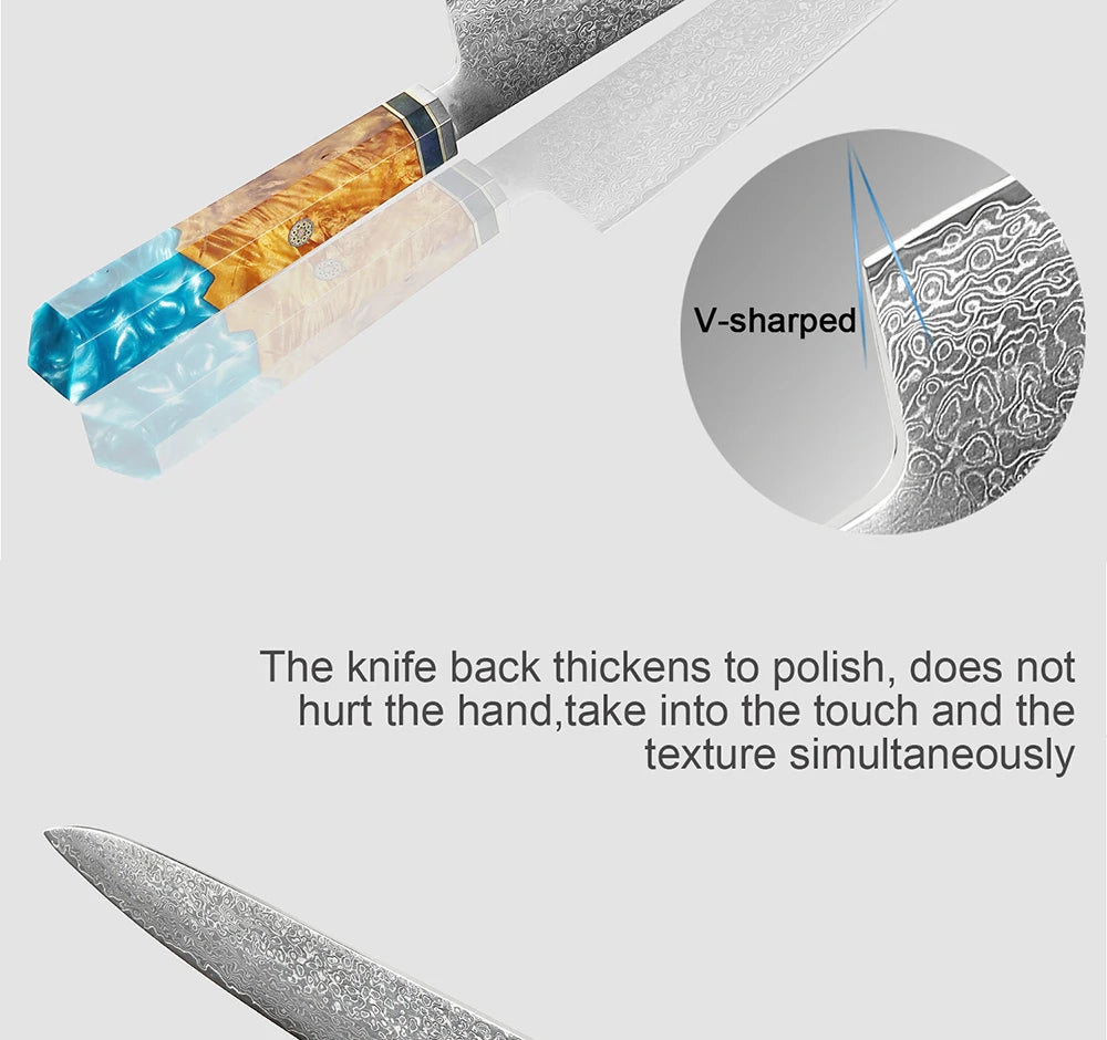 XITUO Damascus Knife Set Kitchen Knife Damascus Steel VG10 Chef Knife Santoku Knives Japanese Knife Home kitchen tools best gift - Action Outdoors Kiwi