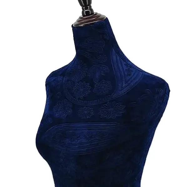 HALF BODY MANNEQUIN WOODEN STAND VELVET SURFACE - NAVY by dealonline.co.nz