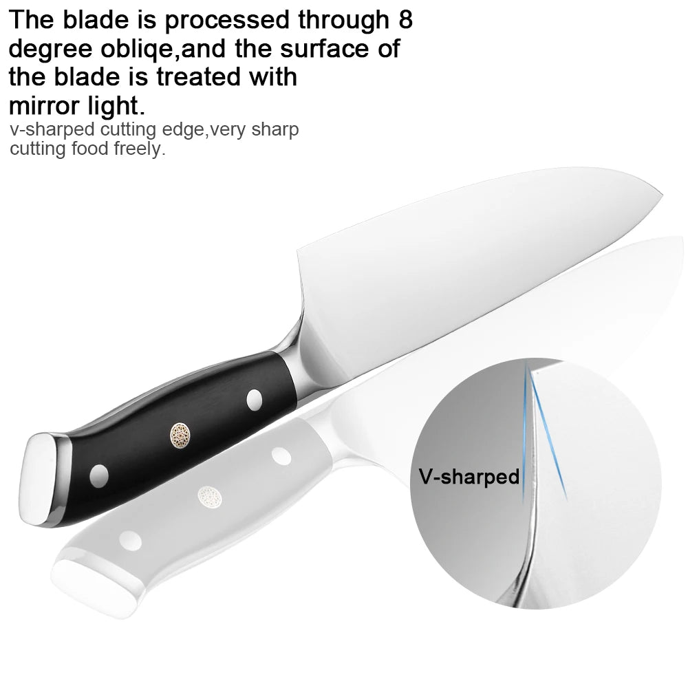 XITUO German Stainless Steel Kitchen Knife 1-7PCS Chef Knife Sharp Santoku Knife Cleaver Paring Knives Boning knife Cooking Tool - Action Outdoors Kiwi