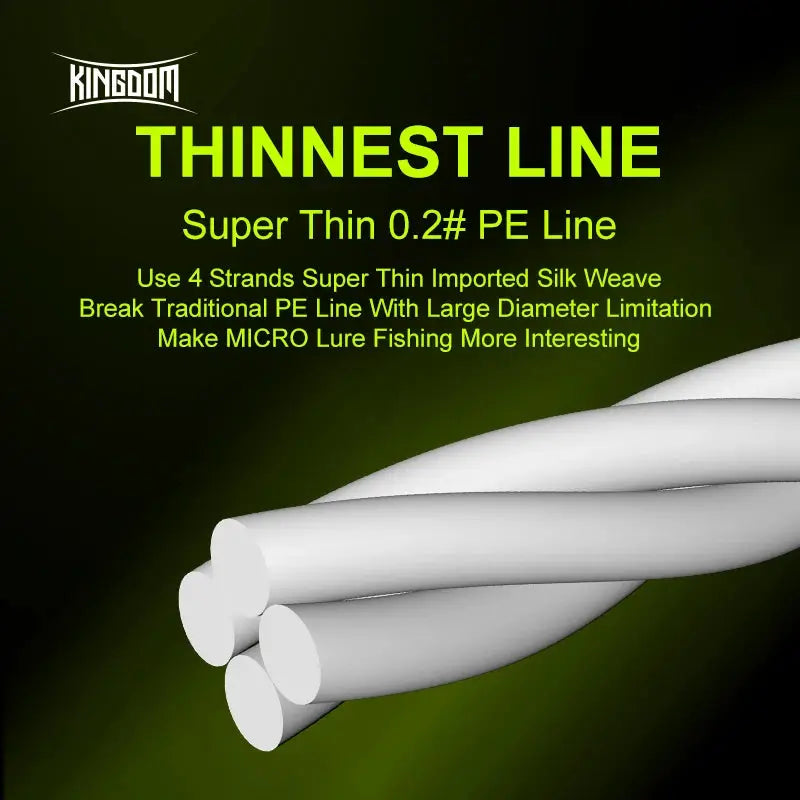 Desers Kingdom Micro Fly 100m 4 Strand Braided PE Japan Carp Fishing Line Set 0.12mm Kingdom Micro Fly 100m 4 Strand Braided PE Line 0.12mm