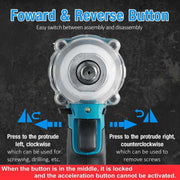 Electric Impact Wrench 1/2 Socket Cordless fit Makita 18V Battery by salelink.co.nz