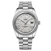Men's Mechanical Glass Watch - Waterproof Stainless Steel with Date Display | Classic Timepiece by Mead's Supply & Equipment Outfitters limited