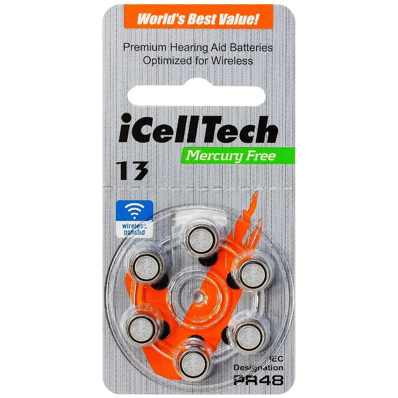 Hearing Aid Batteries (Box of 60 Batteries) by Eldertech