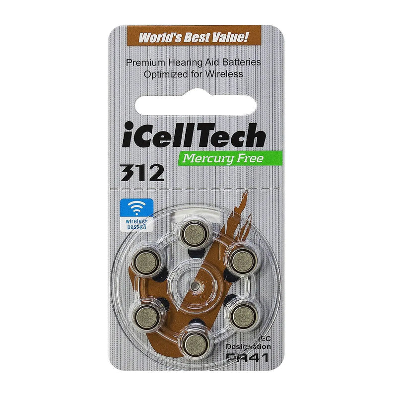 Hearing Aid Batteries (Box of 60 Batteries) by Eldertech