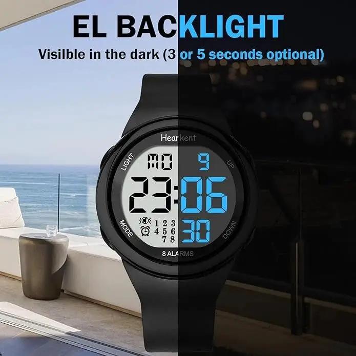 Hearkent Atomic Watch with Vibrating 8 Alarms by Eldertech