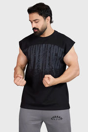 Heavyweight Capsleeves Tank Black by Fuaark Nz