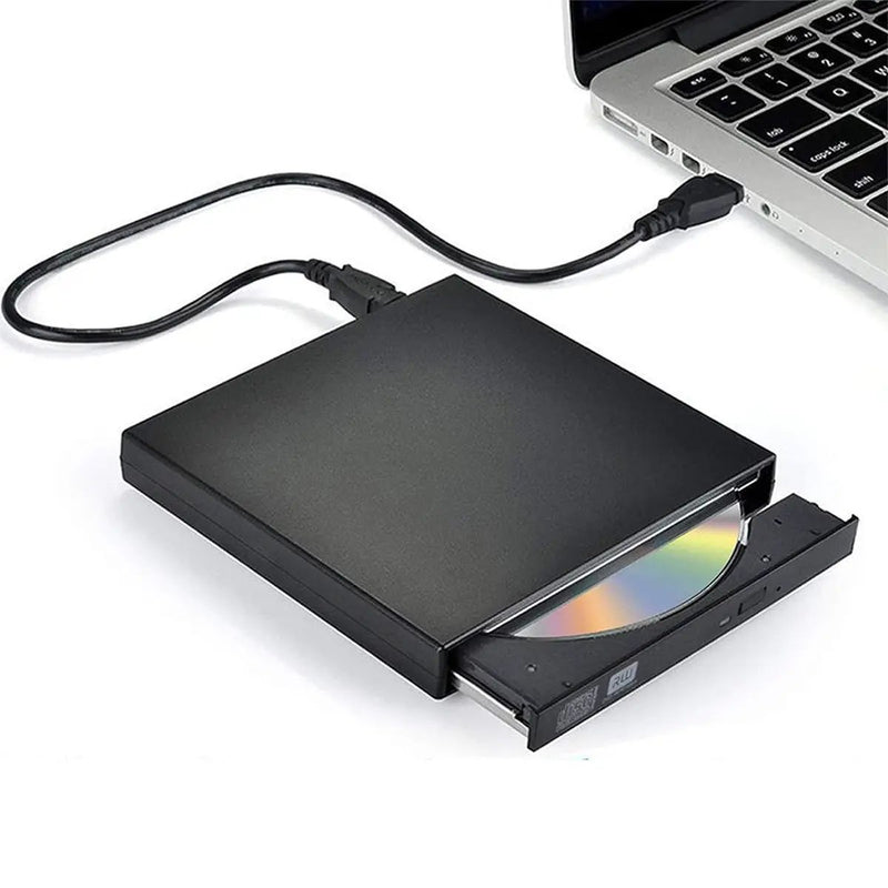 USB External CD DVD ROM Writer Burner Player Drive PC Laptop for Windows Mac by salelink.co.nz