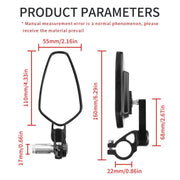 Motorcycle Bar End Mirrors Motorbike Rearview Mirror by salelink.co.nz