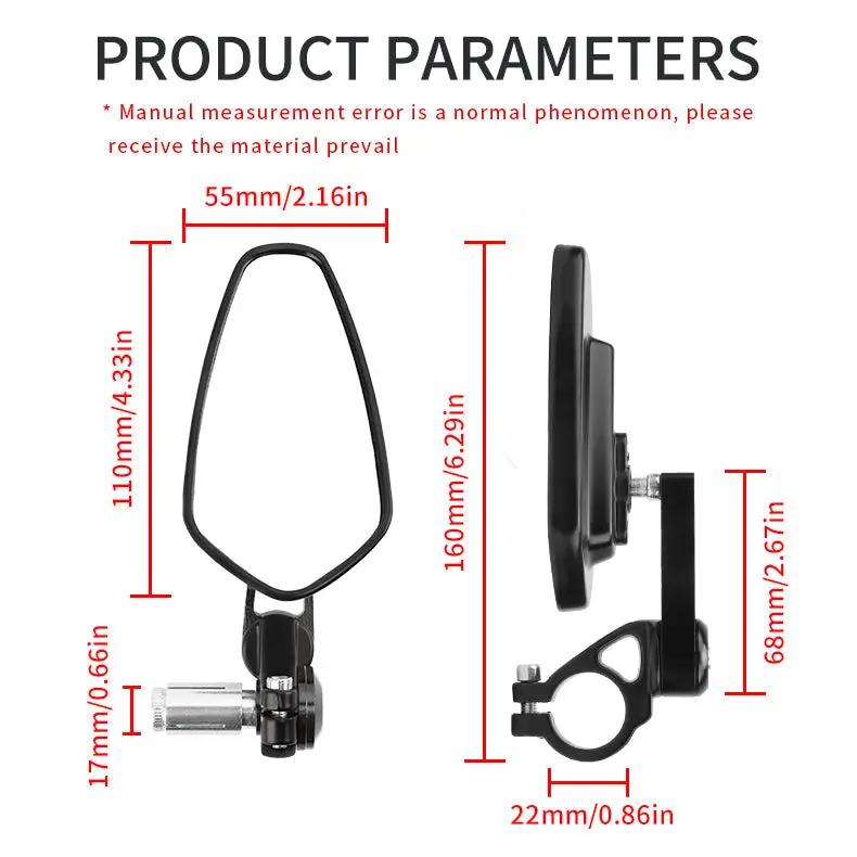 Motorcycle Bar End Mirrors Motorbike Rearview Mirror by salelink.co.nz