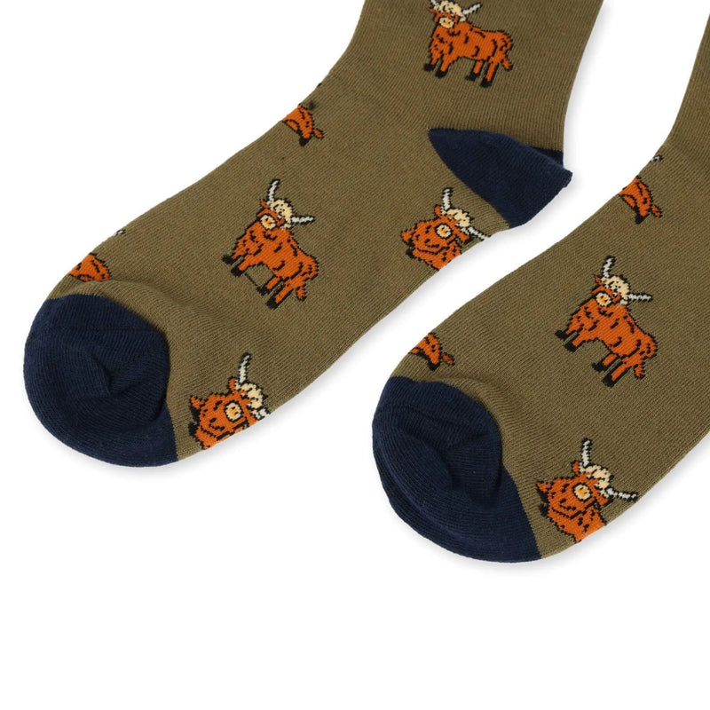 Barekind NZ Socks Save the Green Highland Cow Bamboo Socks Save the Green Highland Cow Bamboo Socks
