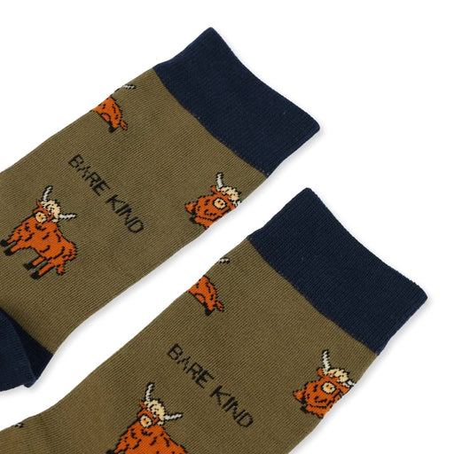 Barekind NZ Socks Save the Green Highland Cow Bamboo Socks Save the Green Highland Cow Bamboo Socks