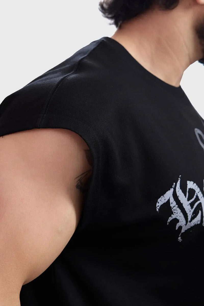 Hoonigans Capsleeves Tank Black by Fuaark Nz
