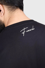 Hustle Oversized T-shirt Black by Fuaark Nz