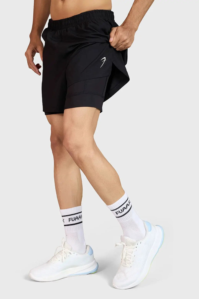 Hyper 5" Running Shorts Black by Fuaark Nz