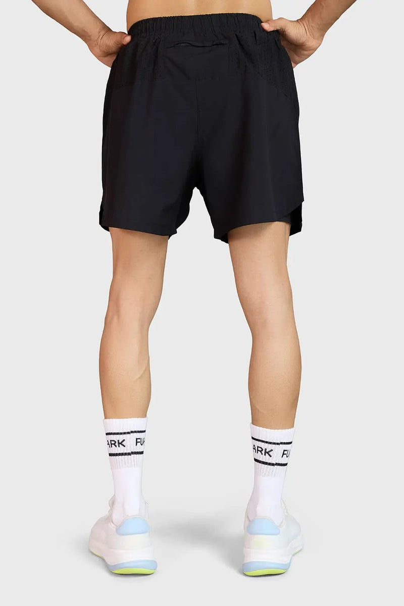 Hyper 5" Running Shorts Black by Fuaark Nz