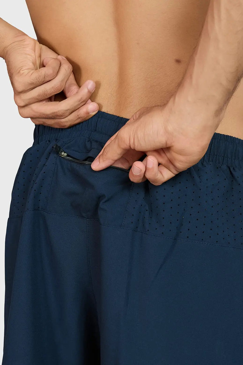 Hyper 5" Running Shorts Navy by Fuaark Nz