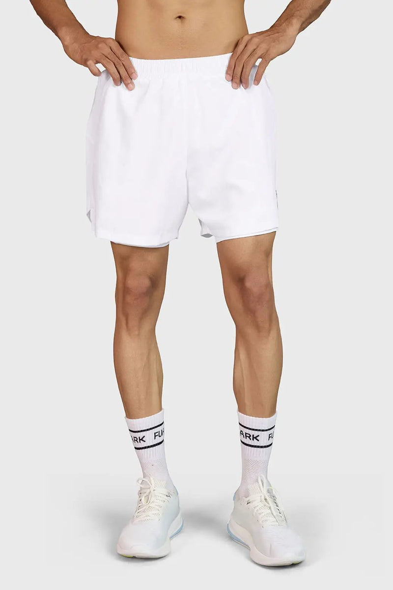 Hyper 5" Running Short White by Fuaark Nz