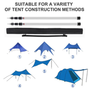 2PCS Camping Tarp Poles by salelink.co.nz