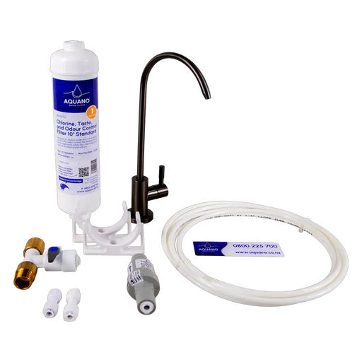 Aquano Inline Under-Sink Water Filter Tap Kit - 1 Micron, Chlorine & Lead Reduction NZ by Filtration Station NZ