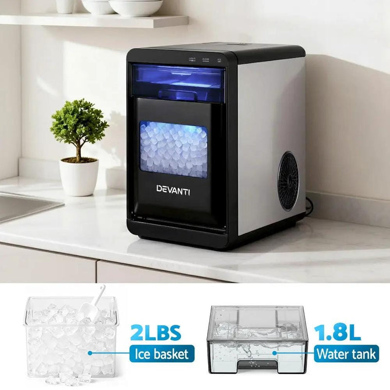 SportZone.co.nz Appliances > Kitchen Appliances > Ice Makers Devanti Ice Maker Machine 20kg Chewable Nugget Ice Countertop w/Self Cleaning Devanti Ice Maker Machine 20kg Chewable Nugget Ice Countertop w/Self Cleaning