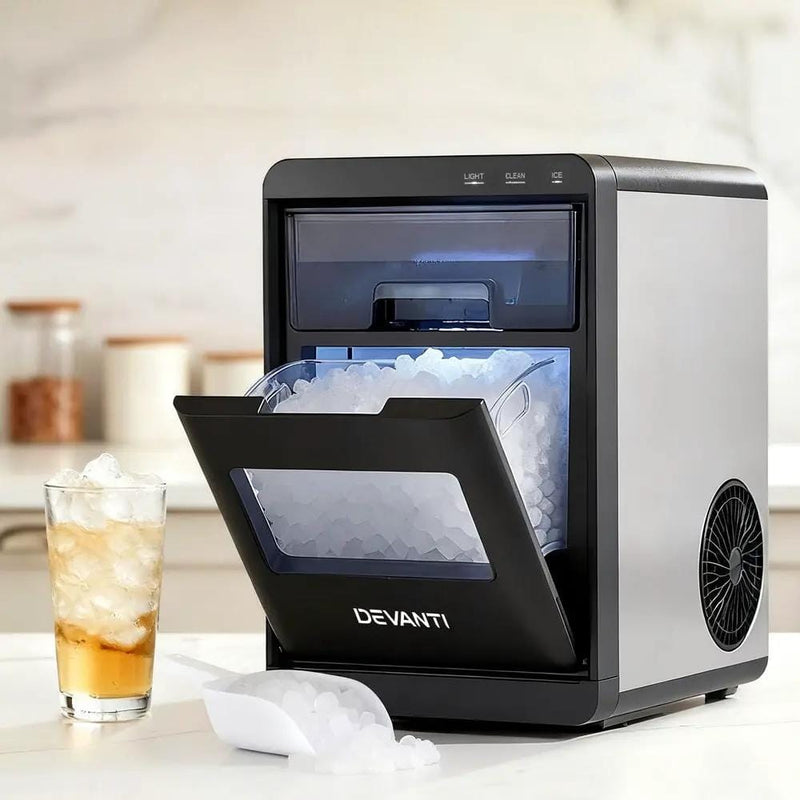 SportZone.co.nz Appliances > Kitchen Appliances > Ice Makers Devanti Ice Maker Machine 20kg Chewable Nugget Ice Countertop w/Self Cleaning Devanti Ice Maker Machine 20kg Chewable Nugget Ice Countertop w/Self Cleaning
