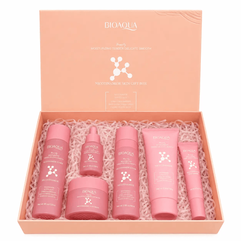 BIOAQUA Nicotinamide Moisturizing 6-piece Skin Care Set by Poppy Gifts