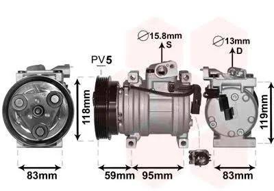 AC A/C Compressor Pump for Kia Picanto 1.2 977011Y100 97701 1Y100 97701-1Y100 977011Y001 977011Y000 97701-1Y001 97701-1Y000 by JBH AUTO PARTS