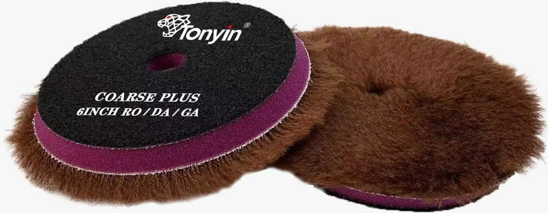 Racing Pro NZ Ltd TONYIN 6 INCH WOOL POLISH PAD COARSE PLUS TONYIN 6 INCH WOOL POLISH PAD COARSE PLUS