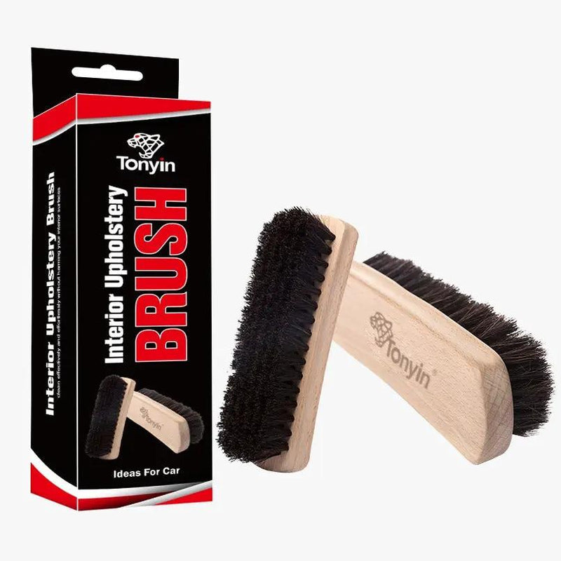 TONYIN INTERIOR UPHOLSTERY BRUSH (LENGTH: 6.8 INCHES, WIDTH: 2 INCHES. MATERIAL 100% HORSEHAIR) by Racing Pro NZ Ltd