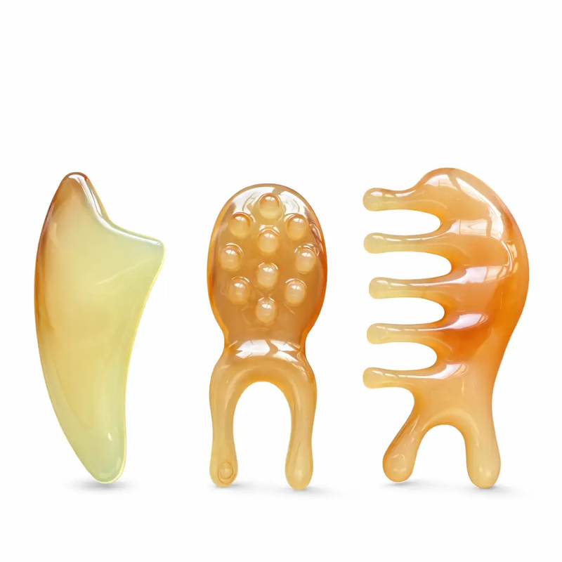 Meridian Massage Gua-Sha Masterpiece 3-Piece Set by Poppy Gifts