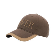 Brown Script Embroidered Baseball Cap by URBA VISTA