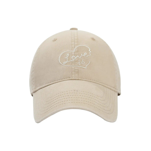 Light Khaki Minimal Embroidered Baseball Cap by URBA VISTA